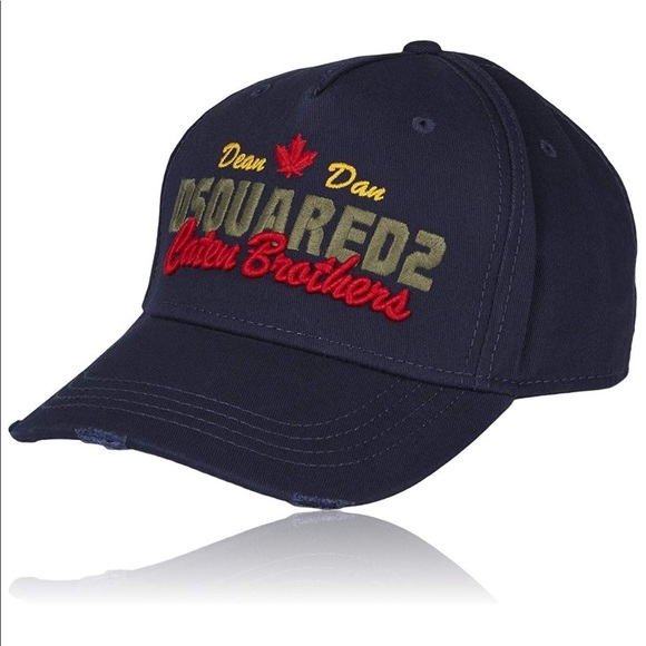 dsquared cap navy blue